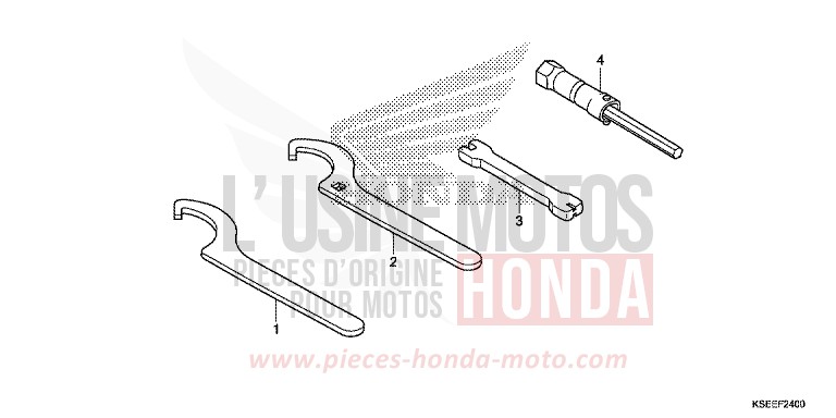 OUTIL de CRF150R "Grandes Roues" EXTREME RED (R292) de 2013